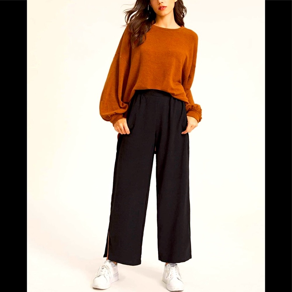 NWOT✨ROMWE SplitHem HighWaist WideLeg Pants